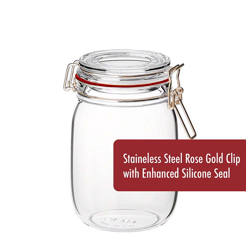 Staineless Steel Rose Gold Clip with Enhanced Silicone Seal